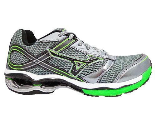 Tênis Mizuno Wave Creation 13 Grafite e Verde Claro