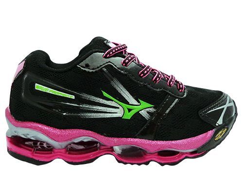Tênis Infantil Mizuno Wave Prophecy 2 Preto e Rosa